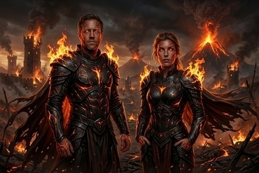 Fire Dark Superhero