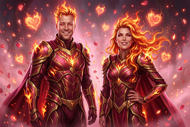 Fire Superhero in Love