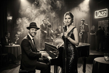 Jazz Club - black and white