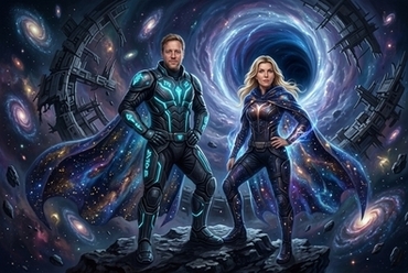 Space Dark Superhero