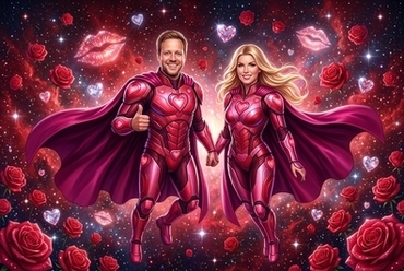 Space Superhero in Love